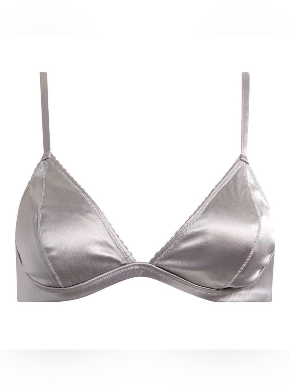 SKIMS Heavyweight Satin Triangle Bralette | Mirror | Size S | NWT 🏷️